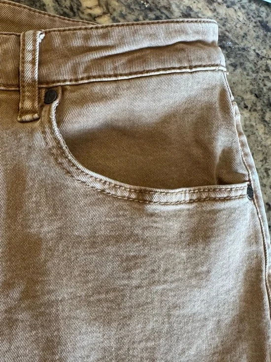 Shyanne Khaki Brown High-Rise Super Flare Western Jeans Raw Hem Women’s 33 X 32 - Picture 4 of 13